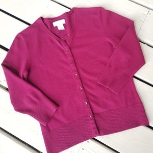 S maroon classic cardigan